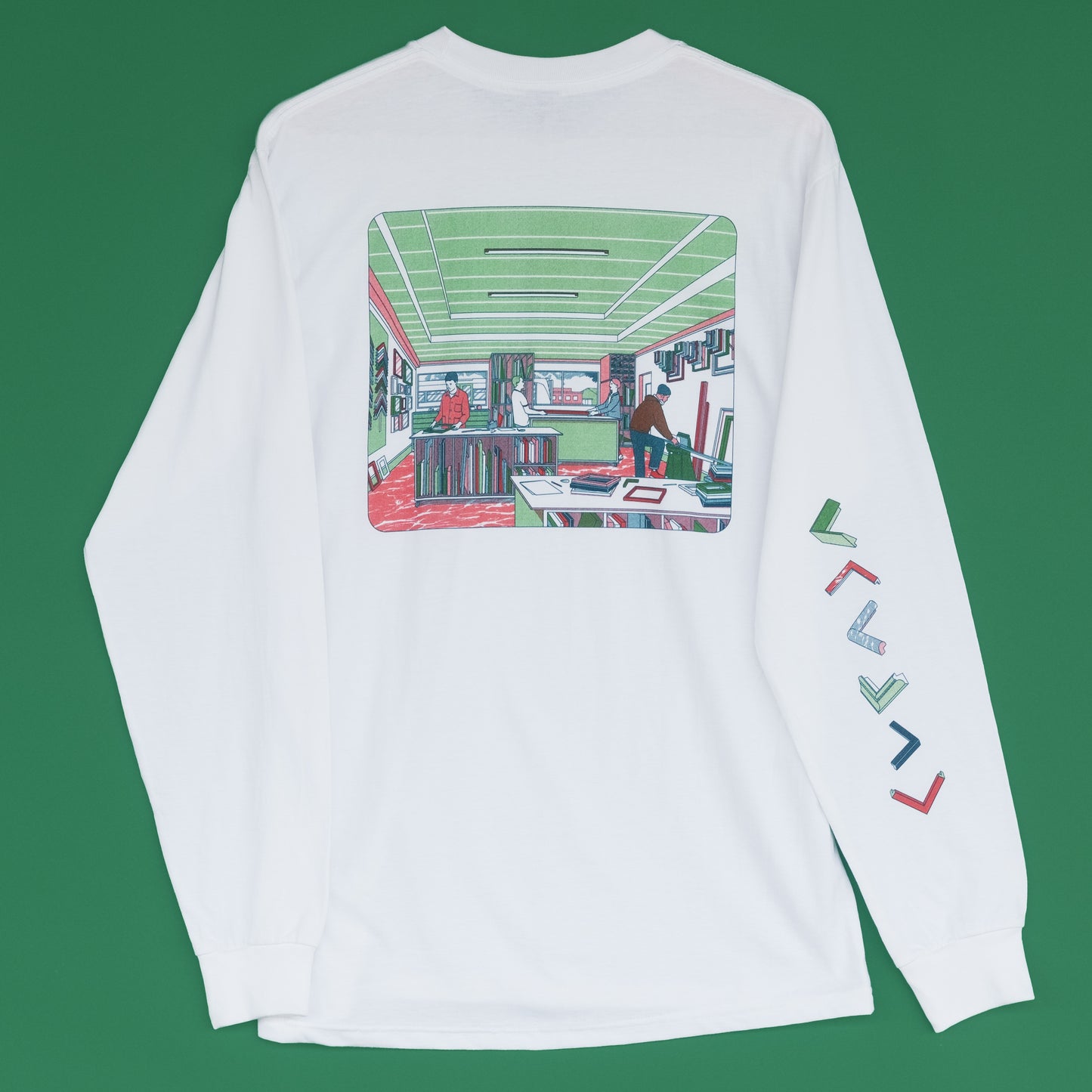 Long sleeve T-shirt Green/Red