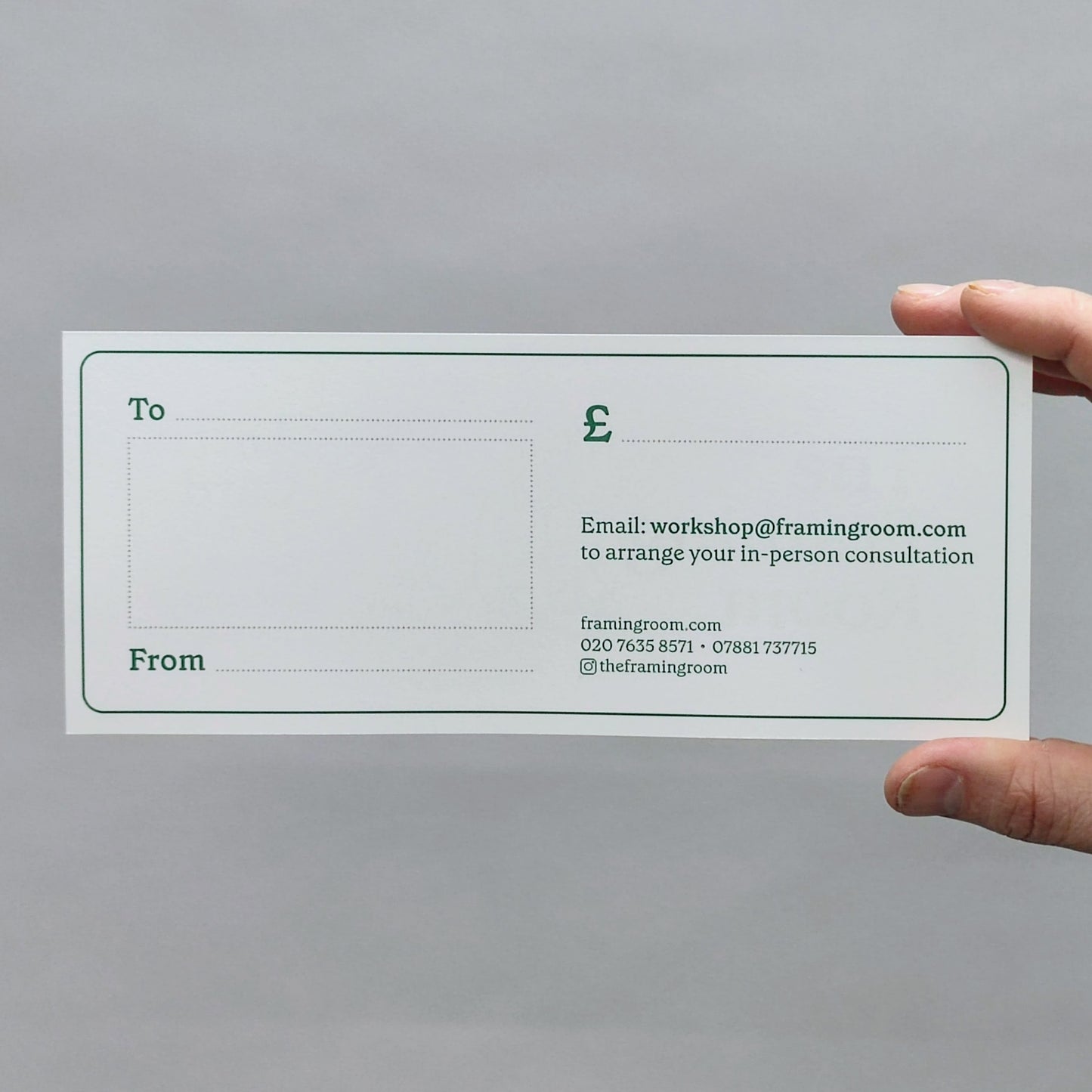 Framing Gift Card